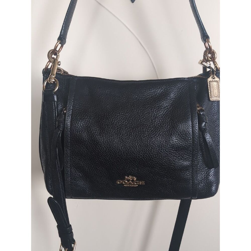 Coach Marlon 🖤 Pebbled Hobo Shoulder /Crossbody Bag